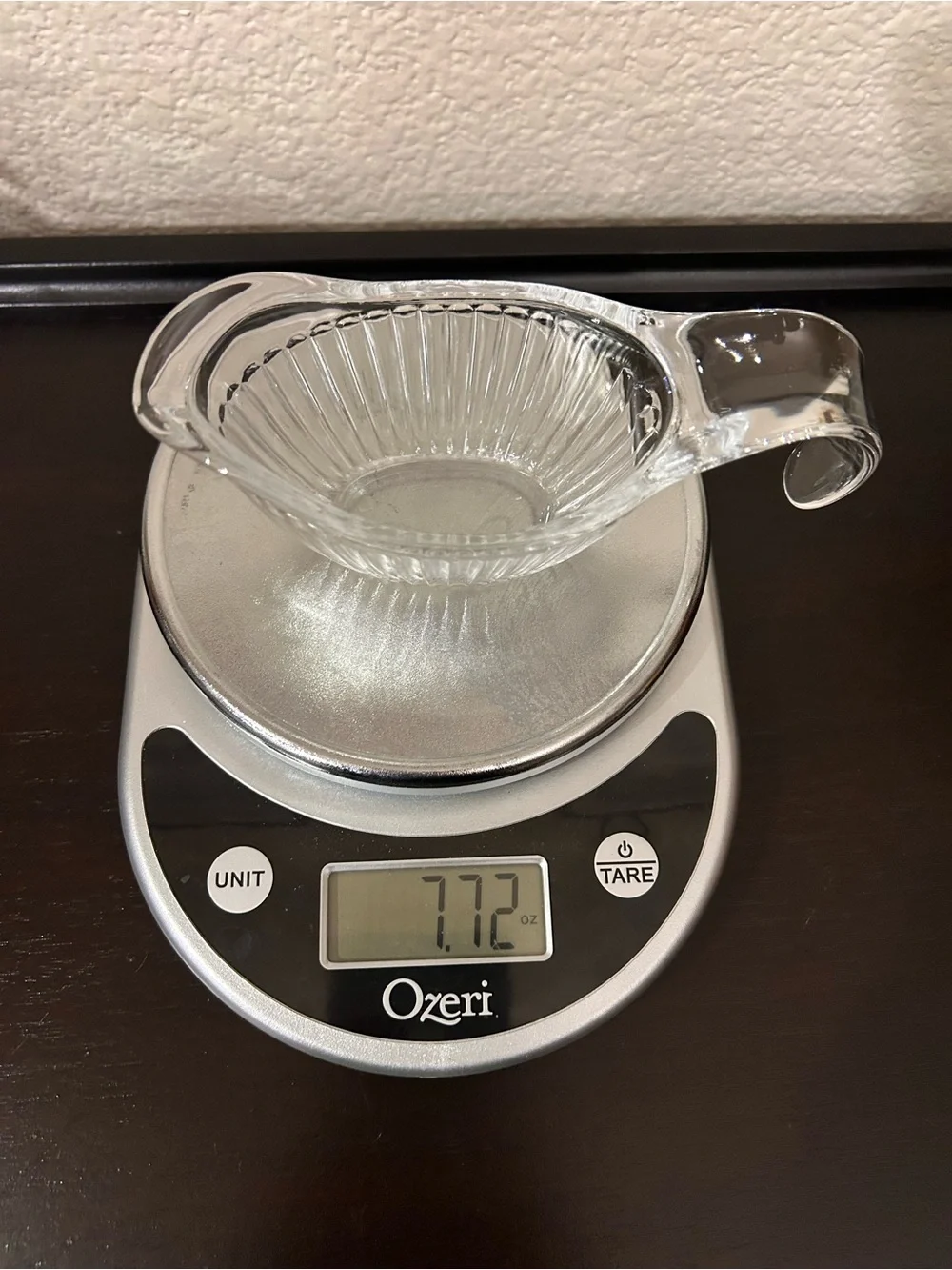 Williams Sonoma Fluted 25% Lead Crystal Gravy Sauce Boat 4 oz excellent